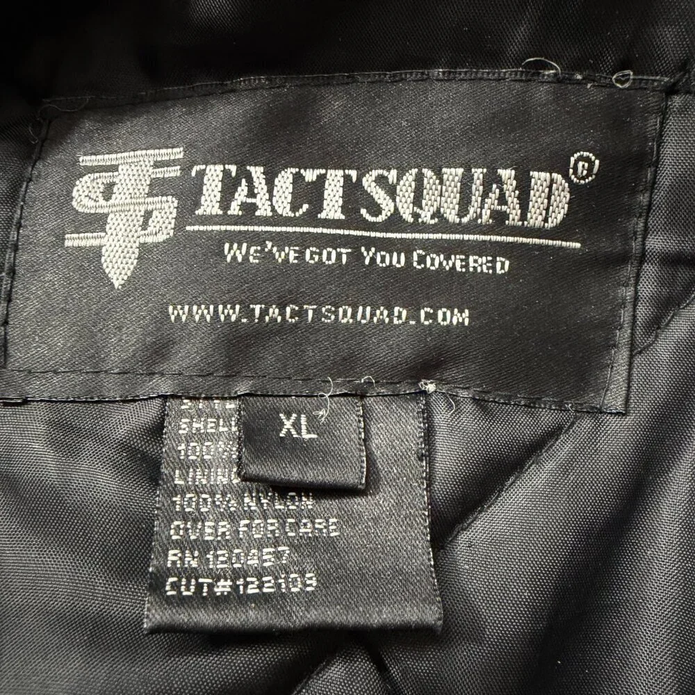 Tact Squad Men’s Nylon Police Bomber J Insulated Winter Jacket Size XL